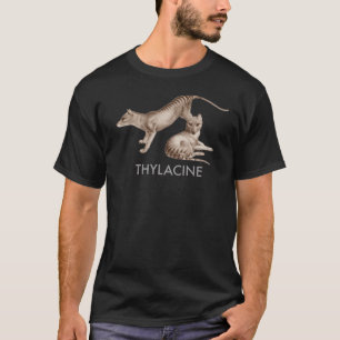 Camiseta Thylacina, Tigre Tasmânico Animal Extinto