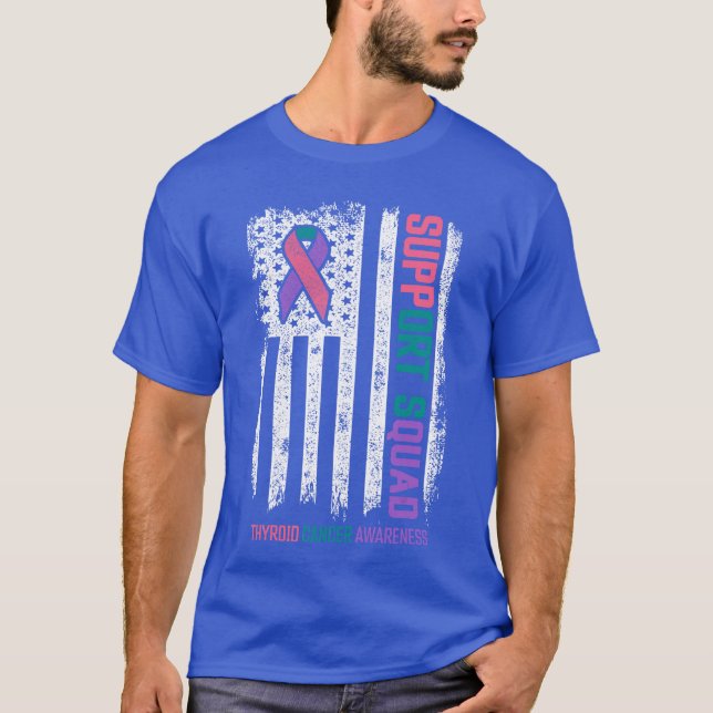 Camiseta Thyroid Shirts Support Squad Thyroid Awareness (Frente)