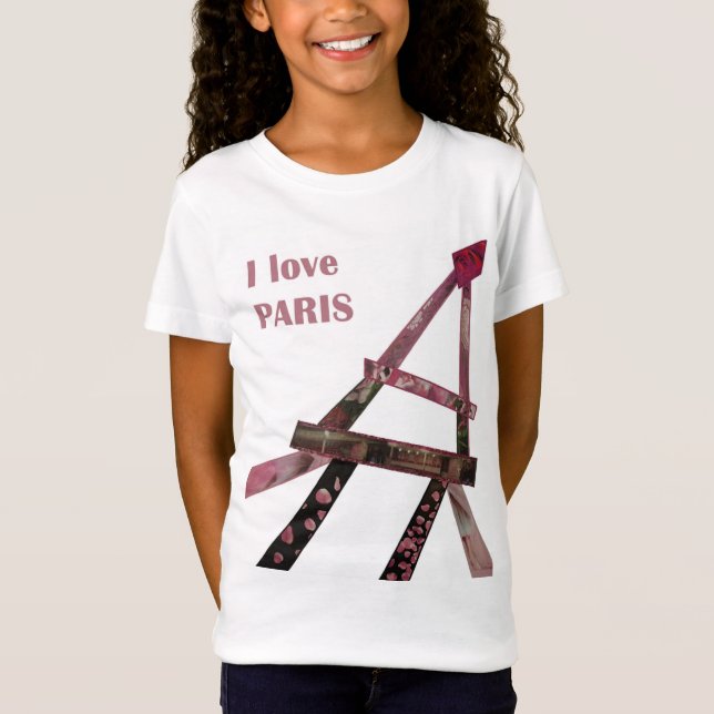 Camiseta ti-camisa eu amo Paris (Frente)