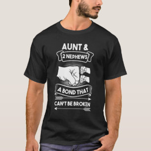 Camiseta Tia & 2 Sobrinhos Um Laço que Não Pode Ser Quebrad