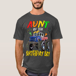 Camiseta Tia A Festa de aniversário Do Monstro Do Aniversár