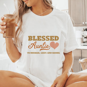 Camiseta Tia abençoada personalizada