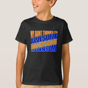 Camiseta tia acha que seu sobrinho é uma criança incrível