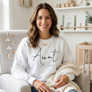 Camiseta Tia Aconchegante Ano EST Elegante Design de Famíli