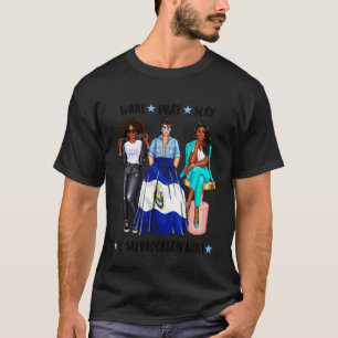 Camiseta Tia Afro Salvadorenha Negra Família El Sal