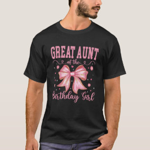 Camiseta Tia Avó da Menina de Aniversário Combinando Rosa