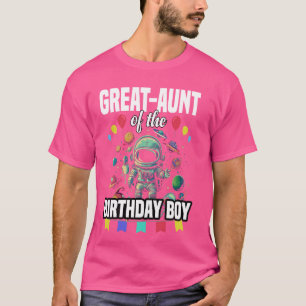 Camiseta Tia-avó do Espaço do Astronauta Aniversariante