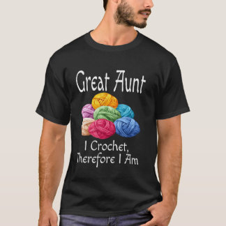 Camiseta Tia Avó Engraçada Eu Crochê Portanto Eu Sou Humor 