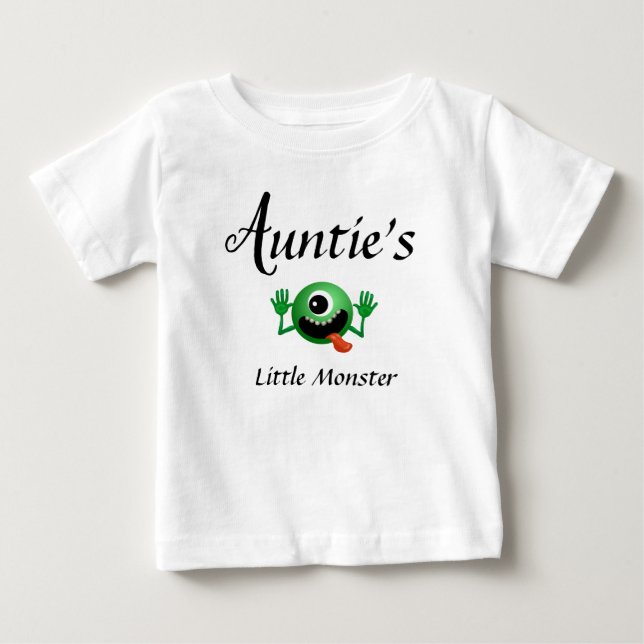 Camiseta Tia Baby Clothes Monster Niece Nephew Toddler (Frente)