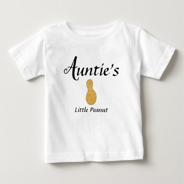 Camiseta Tia Baby Toddler Roupa amendoim Niece Nephew (Frente)