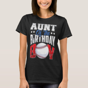 Camiseta Tia Baseball Aniversário Boy Baller por dia Par