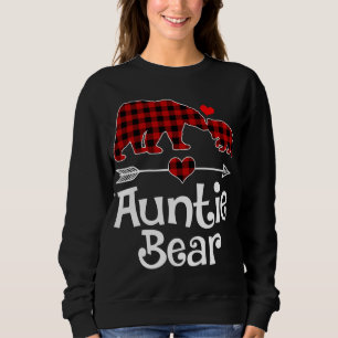 Camiseta Tia Bear Christmas Pajama Red Xadrez Buffalo Mat