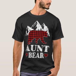 Camiseta Tia Bear Christmas Pajama Red Xadrez Buffalo Match