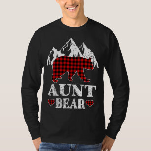 Camiseta Tia Bear Christmas Pajama Red Xadrez Buffalo Match