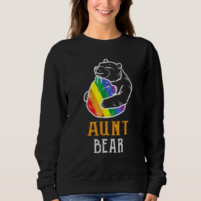 Camiseta Tia Bear Lgbt - Orgulho gay de Direitos Iguais Rai (Frente)