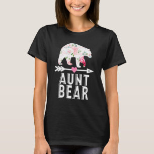 Camiseta Tia Bear Mãe Vovó Dia de as mães Feliz Floral