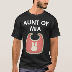 Camiseta Tia Bebê Mia Recém-Nascida Menina Individual