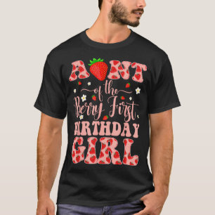 Camiseta Tia Berry Desenho de Menina de Primeiro Aniversári