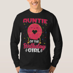 Camiseta Tia Bonita Da Família Da Rosquinha De Aniversário