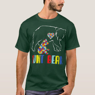 Camiseta Tia Bonita Ursa Autismo Consciência Família Autist