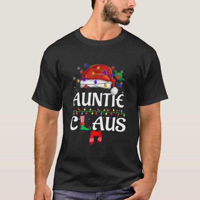 Camiseta Tia Claus Correspondendo Família Natal Pijamas Xma (Frente)
