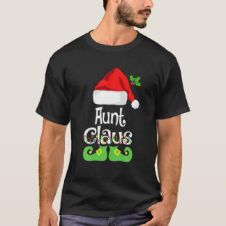 Camiseta Tia Claus Família Correspondendo Vovó Claus Pajama