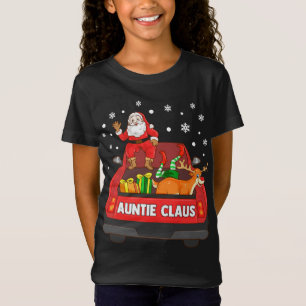 Camiseta Tia Claus Red Truck Papais noeis Reindeer Elf Chri