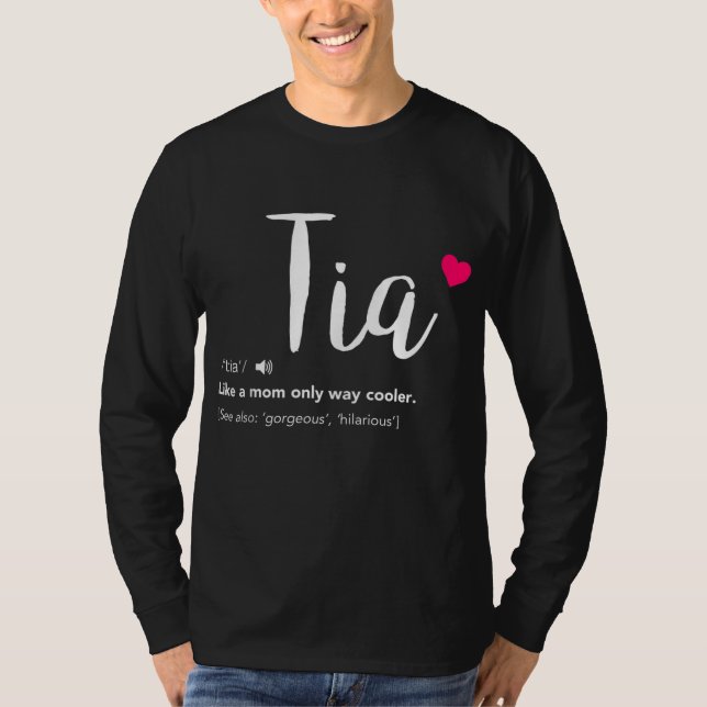 Camiseta Tia, como uma mãe, só mais fria, pode ficar tranqu (Frente)
