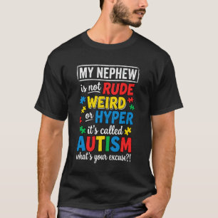 Camiseta Tia Conscientização do Autismo O meu sobrinho não