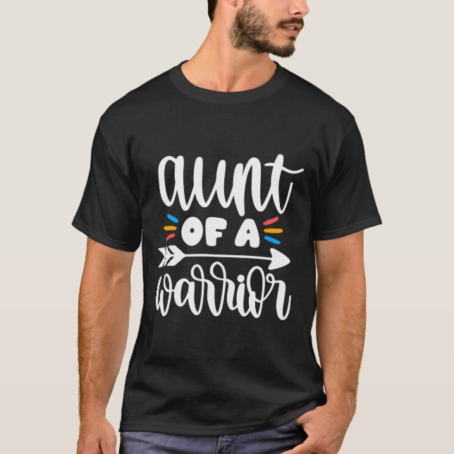 Camiseta Tia Da Consciência Do Autismo Guerreiro (Frente)