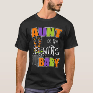 Camiseta Tia Da Criação Do Chá de fraldas Do Tema Do Dia Da