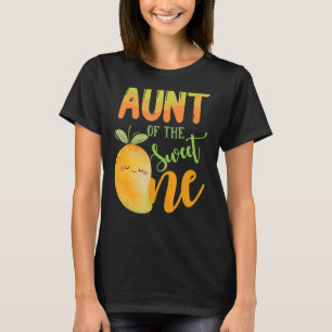 Camiseta Tia Da Doce Família Mango De Um primeiro aniversar