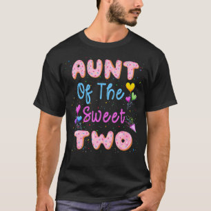 Camiseta Tia Da Doce Festa de aniversário De Duas segundos