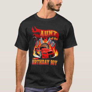 Camiseta Tia Da Família Birthday Boy Racing Car Birthday