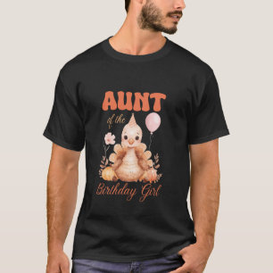 Camiseta Tia da Família da Menina do Aniversário Peru Outon