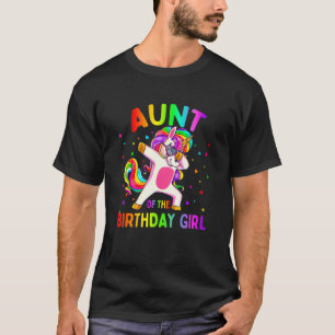 Camiseta Tia da Festa de aniversário Babbing Unicorn