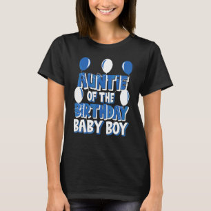 Camiseta Tia Da Festa Do Bebê-Bebê De Aniversário