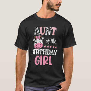 Camiseta Tia Da Garota De Aniversário Fazendo Barnyard Birt