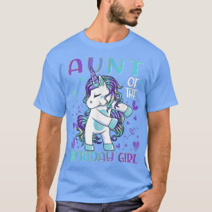 Camiseta Tia da Garota de Aniversário Flagindo a Tia do Uni