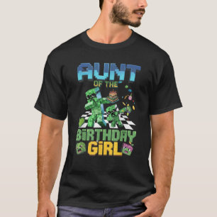 Camiseta Tia da Garota de Aniversário Jogo de Vídeo Engraça