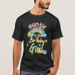 Camiseta Tia Da Garota De Aniversário Que Coinca Com A Famí