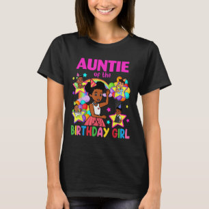 Camiseta Tia da Menina de Aniversário Gracie Bonecas Menina