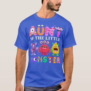 Camiseta Tia Da Pequena Família De Festas de aniversário Mo