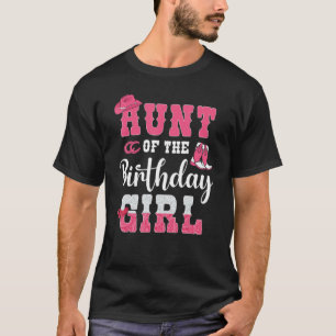 Camiseta Tia Da Rapariga De Aniversário, Garota Ocidental, 