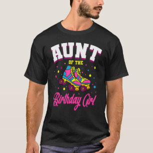 Camiseta Tia Da Rapariga De Aniversário Skates De Roller Bd