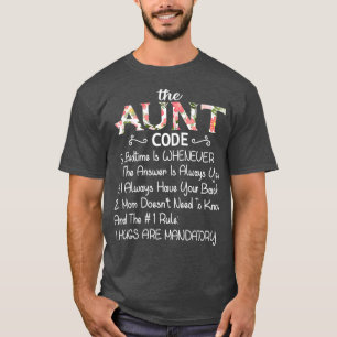 Camiseta Tia da tia-amante divertida do Código da Tia