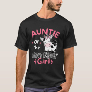 Camiseta Tia Da Vaca Da Fazenda De Aniversário Família Comb