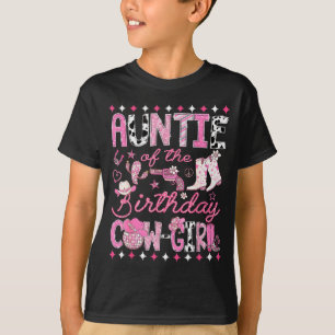 Camiseta Tia Da Vaqueira De Aniversário Rosa Rodeio Ocident