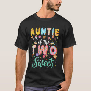 Camiseta Tia Das Duas Doce Aniversariante Amante De Donut