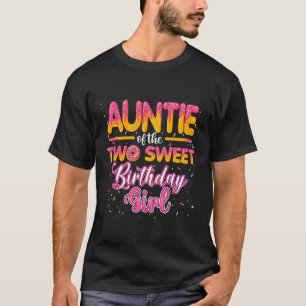 Camiseta Tia Das Duas Garotas Doce De Aniversário Segundo B